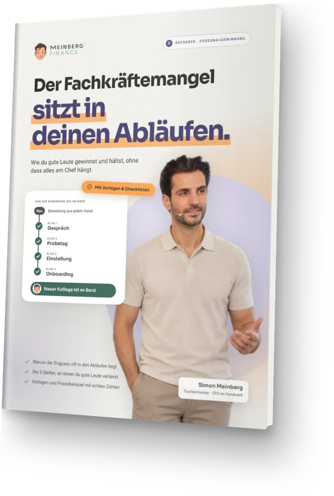 Cover des Ratgebers „Der Fachkräftemangel sitzt in deinen Abläufen.“